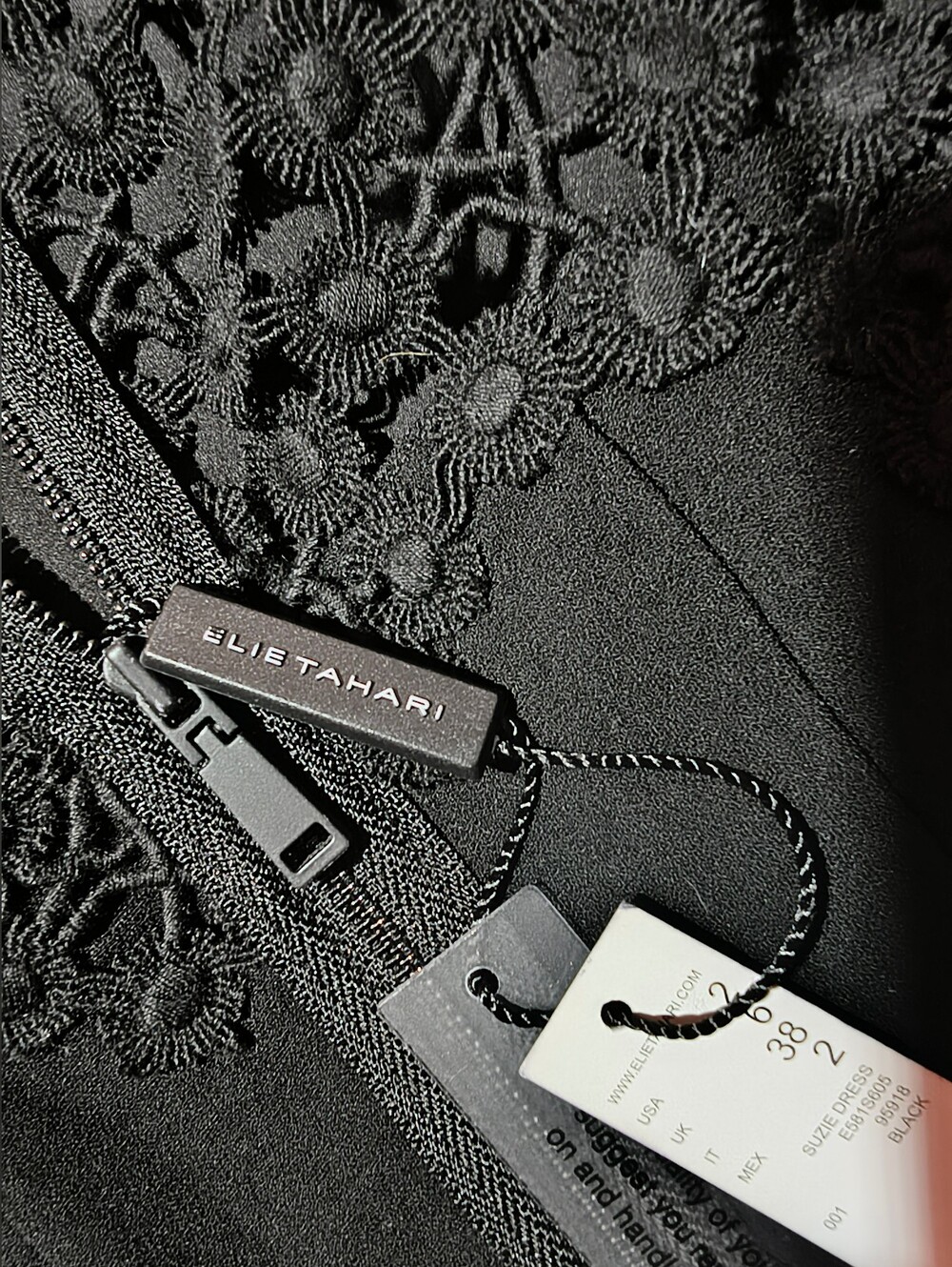 Elie Tahari Black Laced-Yoke Midi Sheath Dress - Picture 8 of 16